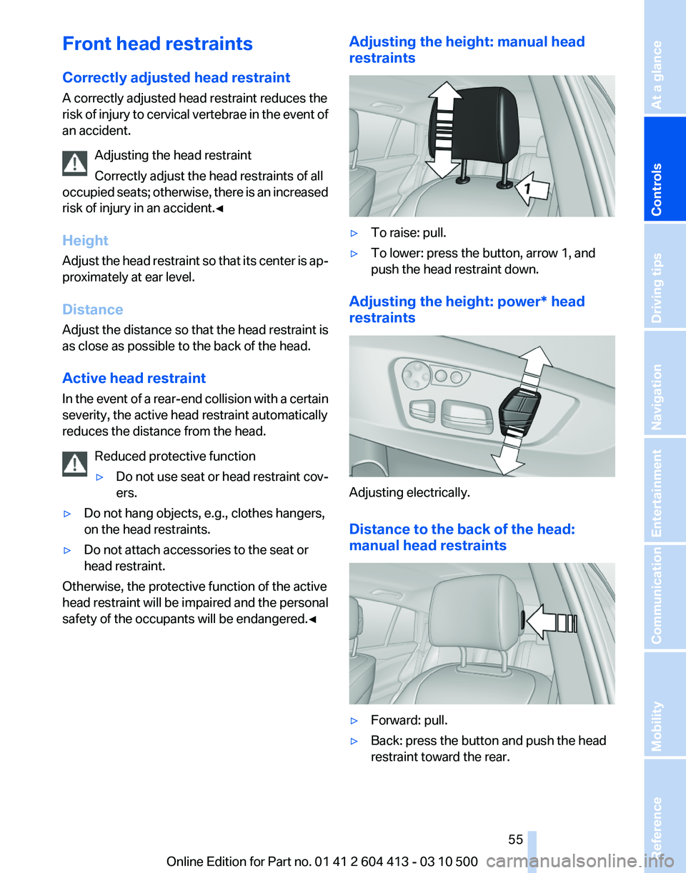 BMW 535I GRAN TURISMO 2010  Owners Manual 