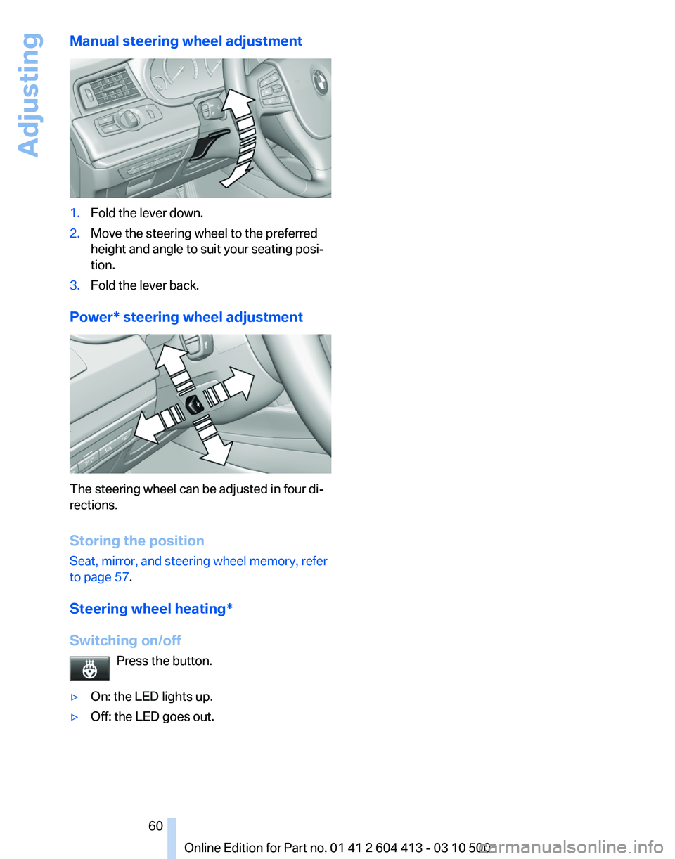 BMW 535I GRAN TURISMO 2010  Owners Manual 