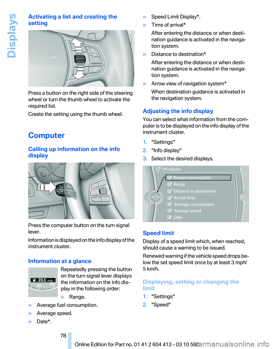BMW 535I GRAN TURISMO 2010  Owners Manual 