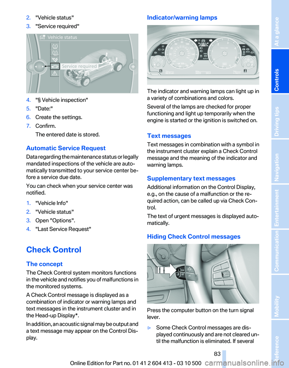 BMW 535I GRAN TURISMO 2010  Owners Manual 