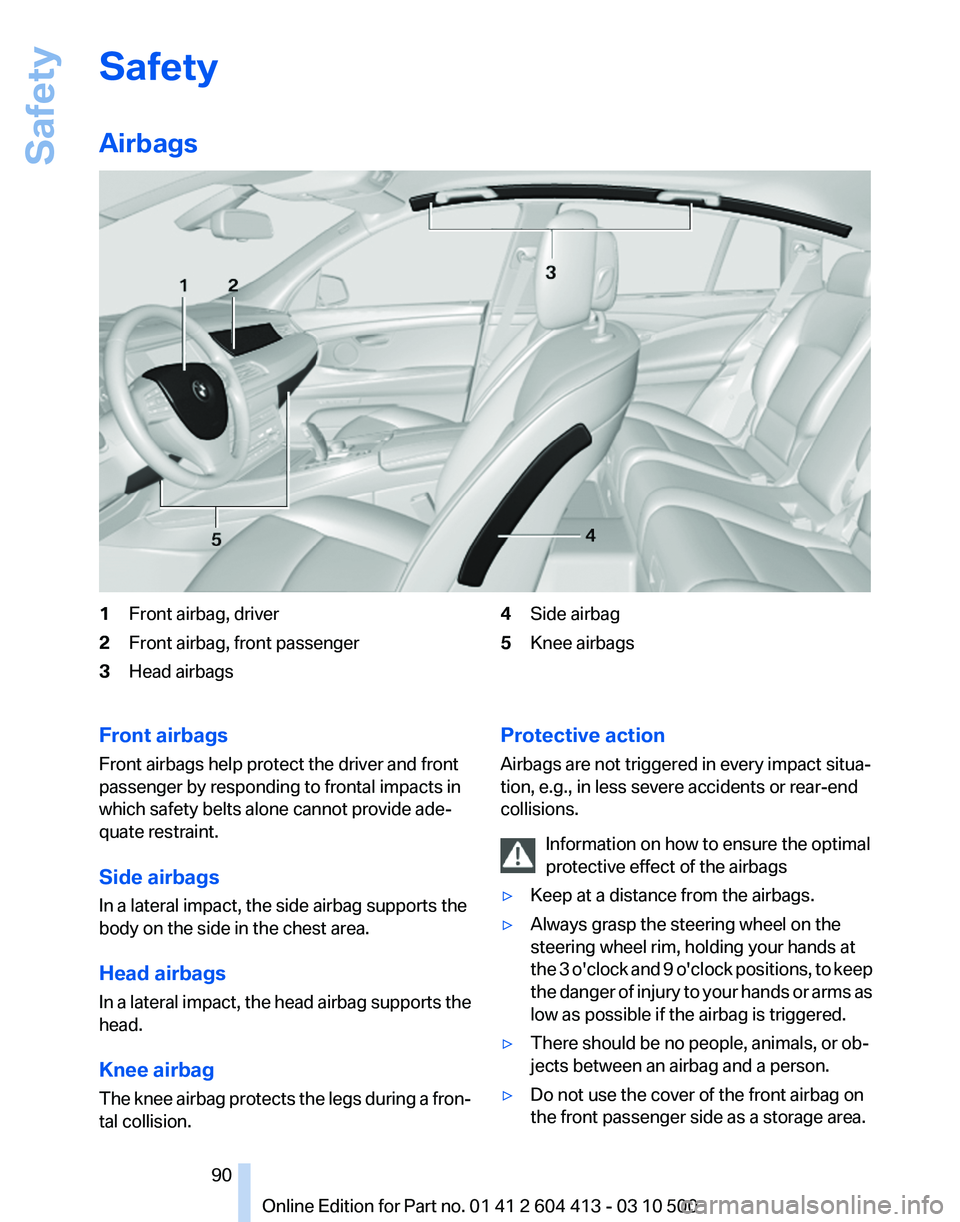 BMW 535I GRAN TURISMO 2010  Owners Manual 