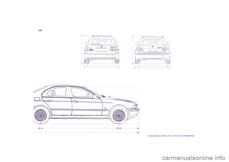 BMW 540I SEDAN 2000  Owners Manual 196n 