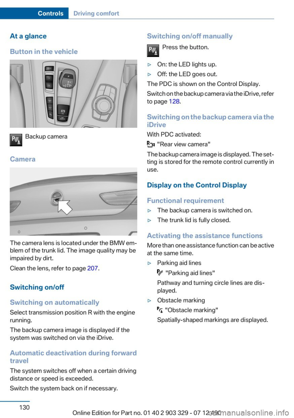 BMW 650I COUPE 2013  Owners Manual 