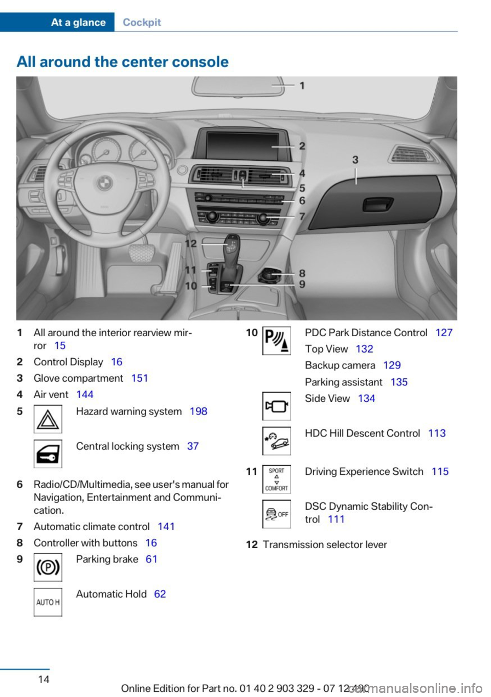 BMW 650I COUPE 2013  Owners Manual 