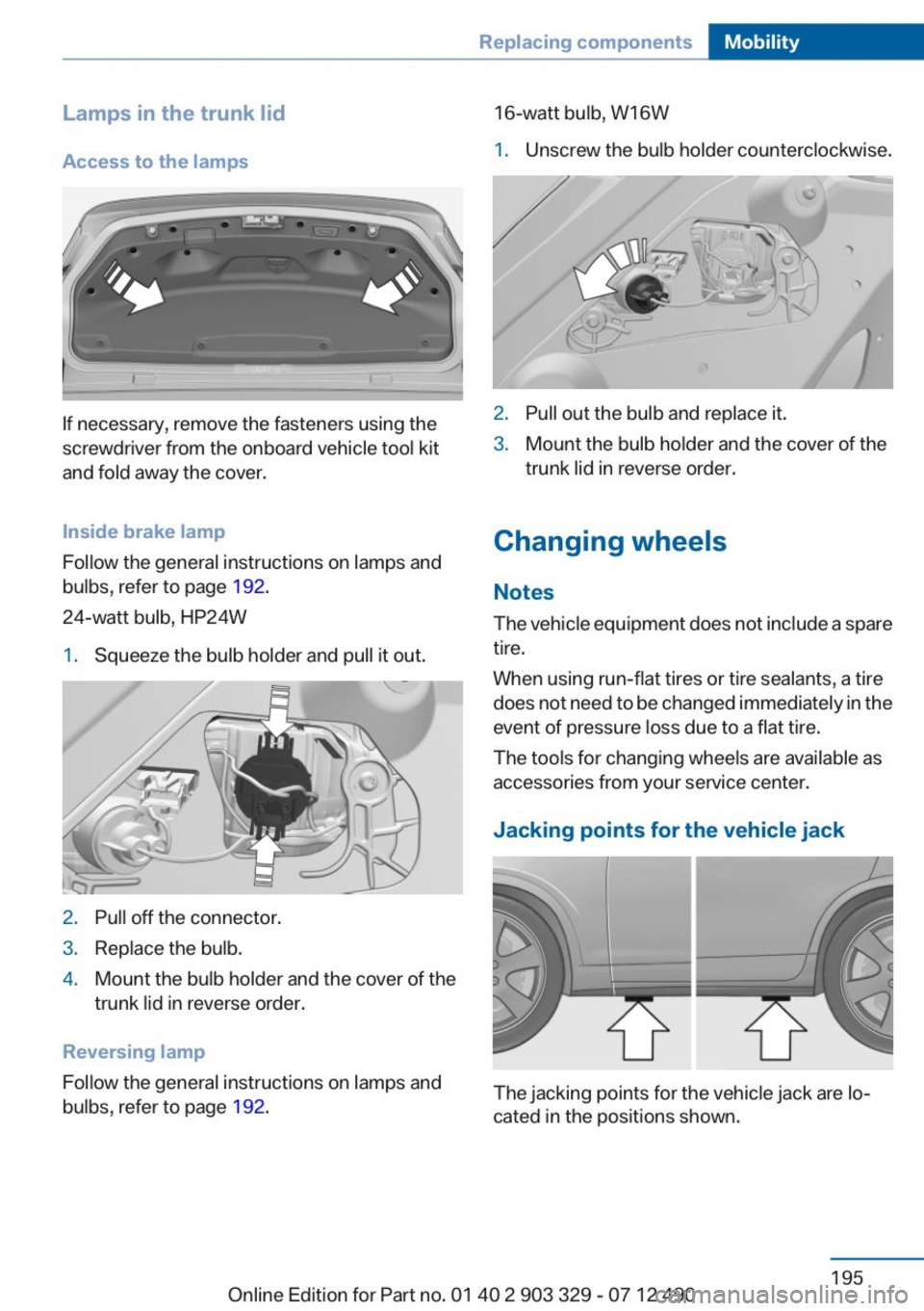 BMW 650I COUPE 2013  Owners Manual 