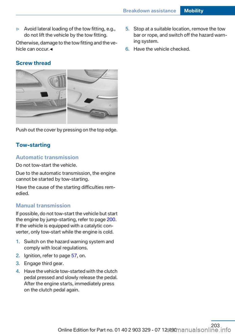 BMW 650I COUPE 2013  Owners Manual 