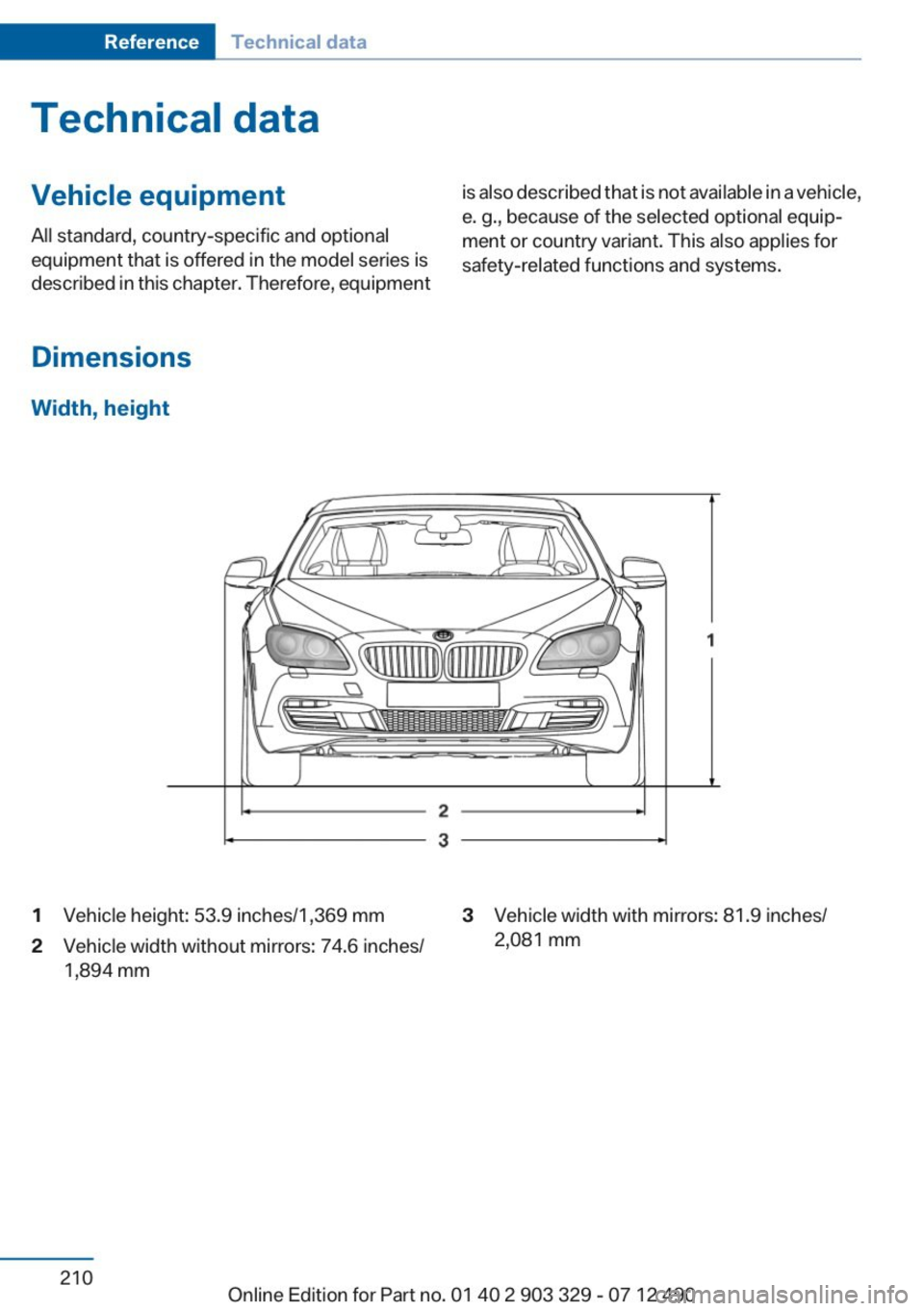 BMW 650I COUPE 2013  Owners Manual 
