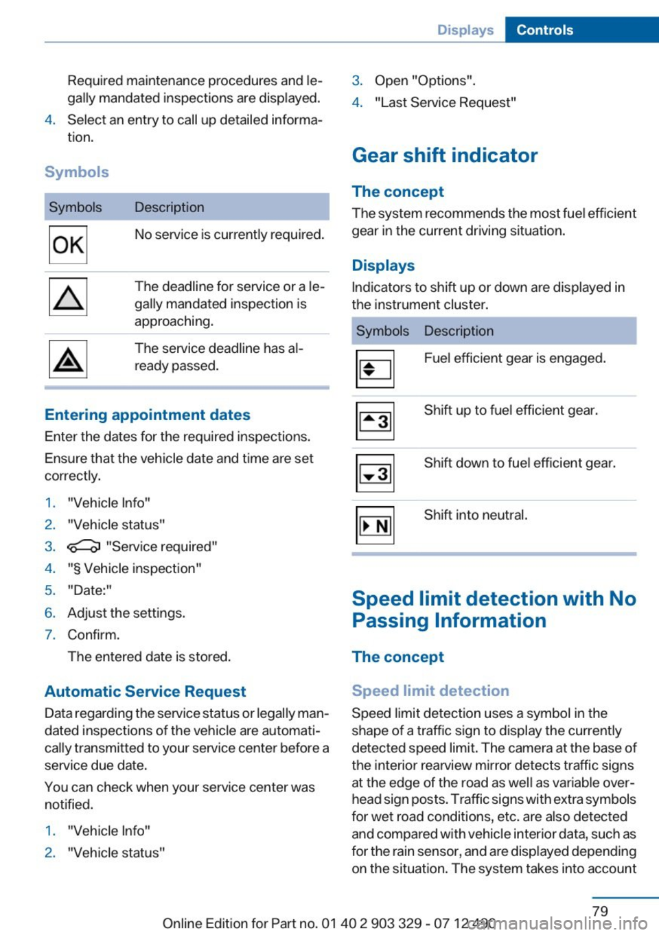 BMW 650I COUPE 2013  Owners Manual 