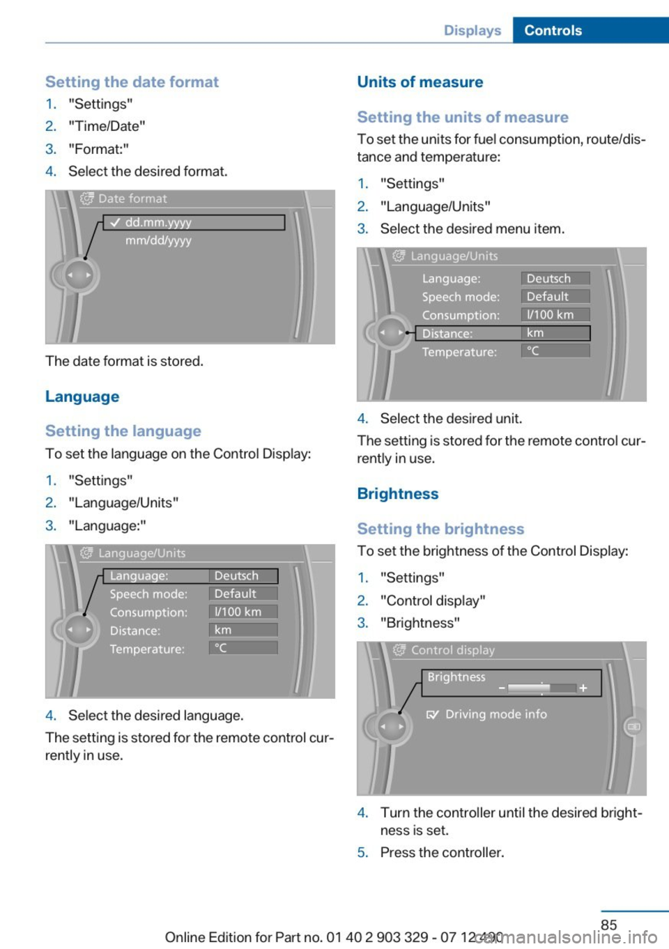 BMW 650I COUPE 2013  Owners Manual 