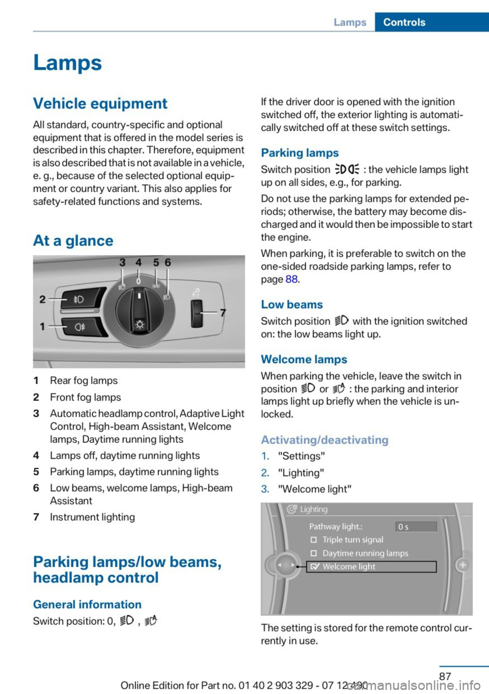 BMW 650I COUPE 2013  Owners Manual 