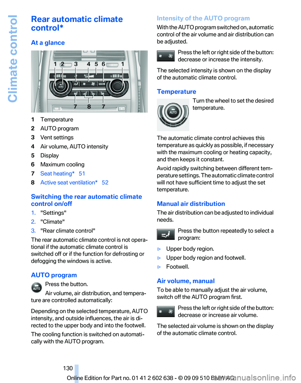 BMW 750I XDRIVE SEDAN 2010  Owners Manual 