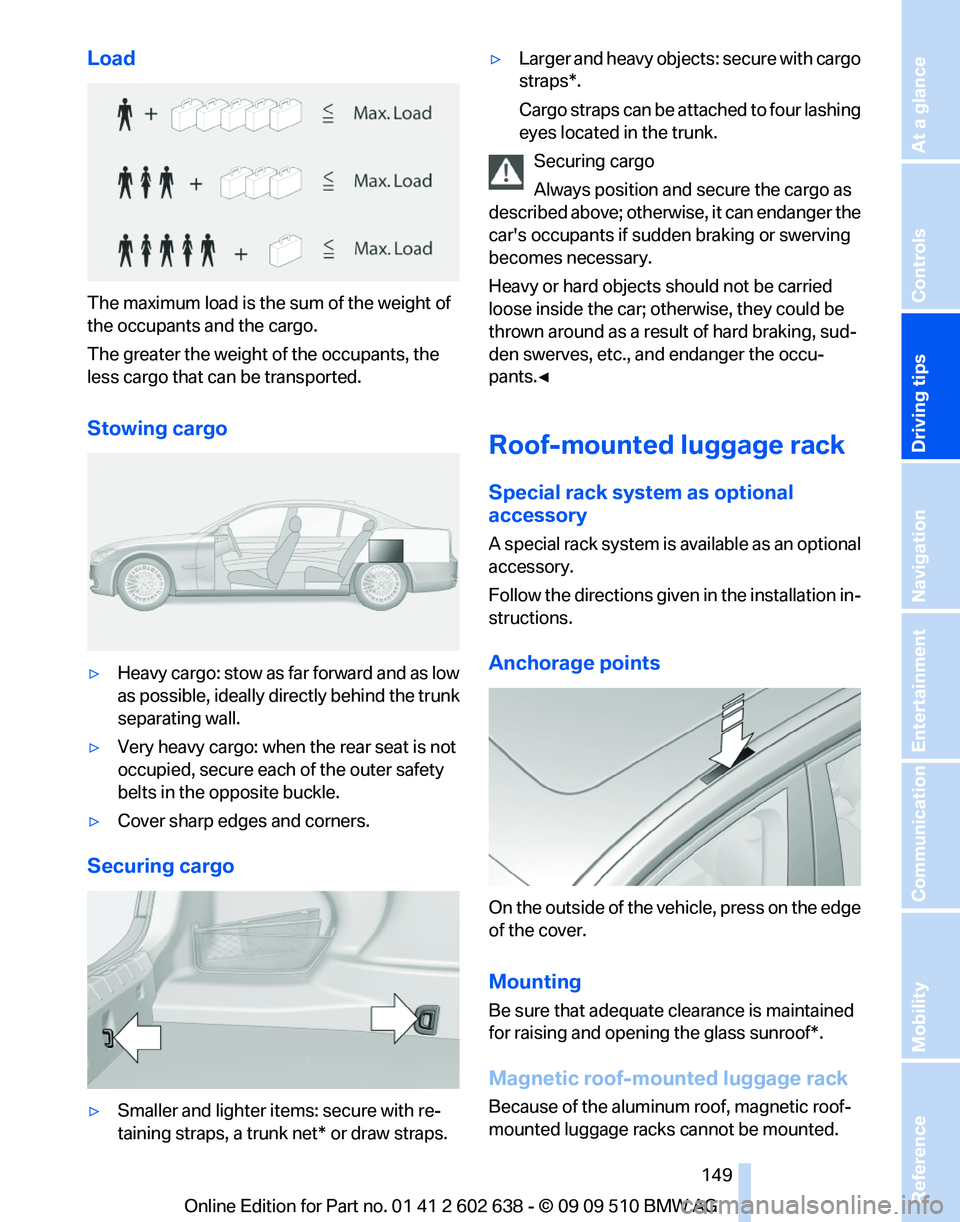BMW 750I XDRIVE SEDAN 2010  Owners Manual 