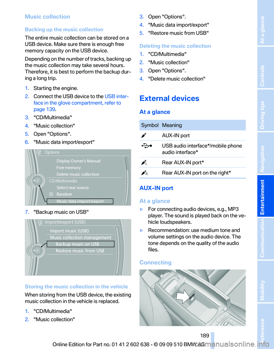 BMW 750I XDRIVE SEDAN 2010  Owners Manual 