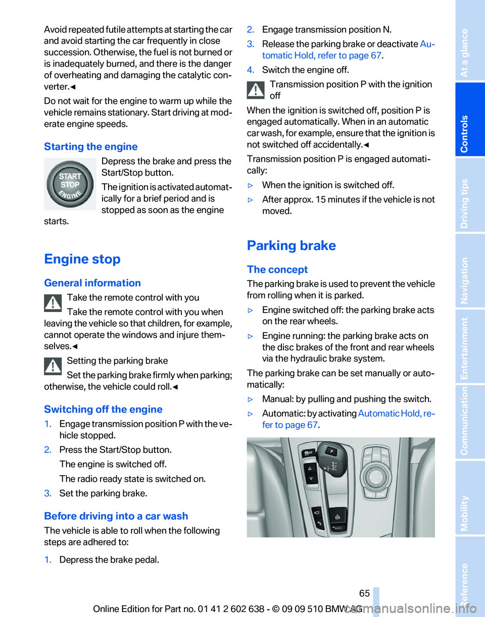 BMW 750I XDRIVE SEDAN 2010  Owners Manual 