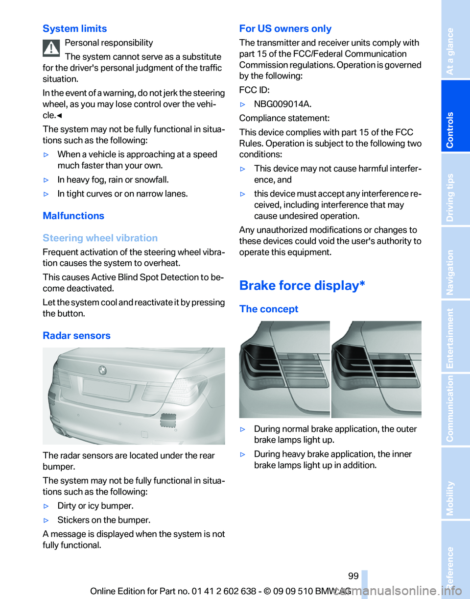 BMW 750I XDRIVE SEDAN 2010  Owners Manual 