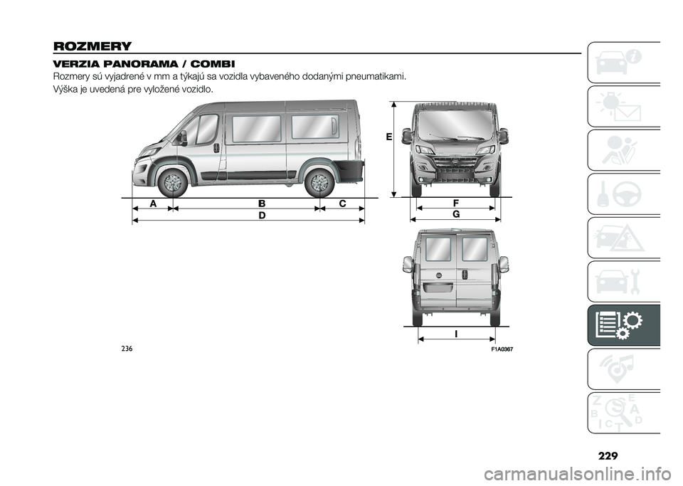 FIAT DUCATO 2020  Návod na použitie a údržbu (in Slovakian) ���
�
�����
� ���
��� �	����
��� �; �����
�<���
�	�� �� �������	��% � �
�
 � ��&���� �� ������� ������	��%� � ������&�
� ���	��
��