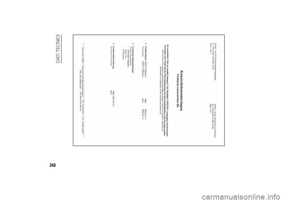 FIAT DUCATO 2014  Libretto Uso Manutenzione (in Italian) 348
DATI TECNICI 