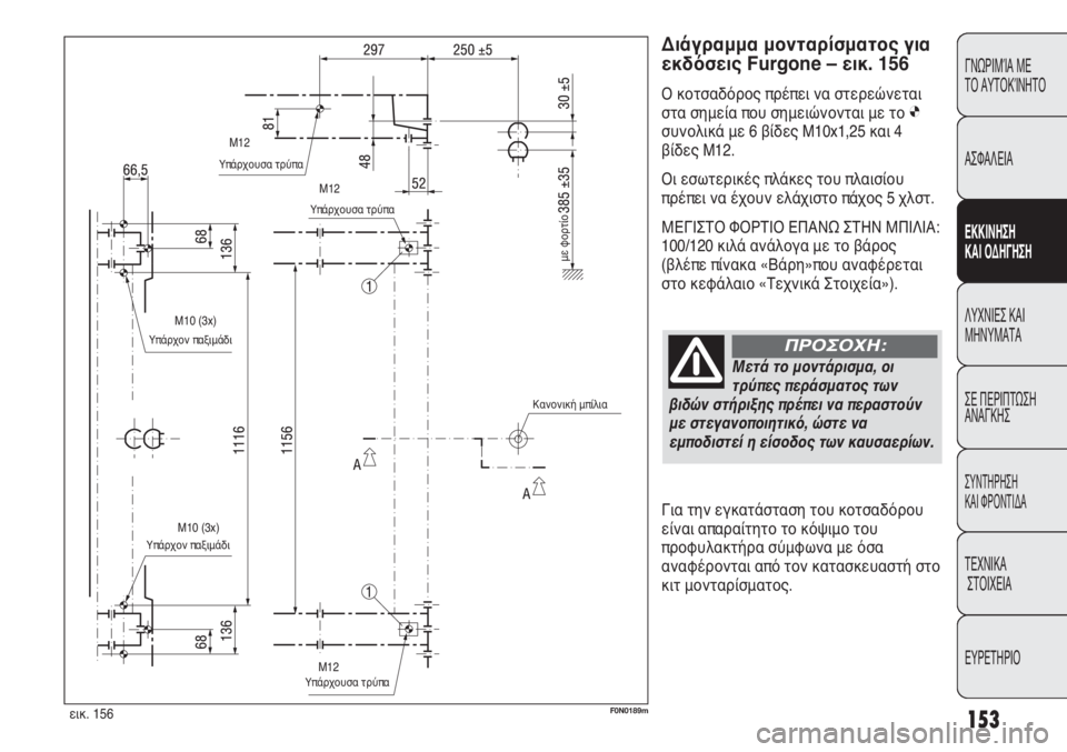 FIAT DUCATO 2008 ΒΙΒΛΙΟ ΧΡΗΣΗΣ ΚΑΙ ΣΥΝΤΗΡΗΣΗΣ (in Greek) 153
ΓΝΩΡΙΜΊΑ ΜΕ
ΤΟ ΑΥΤΟΚΊΝΗΤΟ
ΑΣΦΑΛΕΙΑ
ΕΚΚΙΝΗΣΗ
ΚΑΙ ΟΔΗΓΗΣΗ
ΛΥΧΝΙΕΣ ΚΑΙ
ΜΗΝΥΜΑΤΑ
ΣΕ ΠΕΡΙΠΤΩΣΗ
ΑΝΑΓΚΗΣ
ΣΥΝΤΗΡ FIAT DUCATO 2008 ΒΙΒΛΙΟ ΧΡΗΣΗΣ ΚΑΙ ΣΥΝΤΗΡΗΣΗΣ (in Greek) 153
ΓΝΩΡΙΜΊΑ ΜΕ
ΤΟ ΑΥΤΟΚΊΝΗΤΟ
ΑΣΦΑΛΕΙΑ
ΕΚΚΙΝΗΣΗ
ΚΑΙ ΟΔΗΓΗΣΗ
ΛΥΧΝΙΕΣ ΚΑΙ
ΜΗΝΥΜΑΤΑ
ΣΕ ΠΕΡΙΠΤΩΣΗ
ΑΝΑΓΚΗΣ
ΣΥΝΤΗΡ