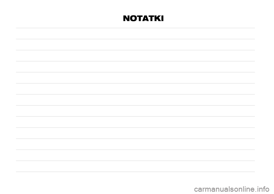 FIAT TALENTO 2018  Instrukcja obsługi (in Polish) NOTATKI 