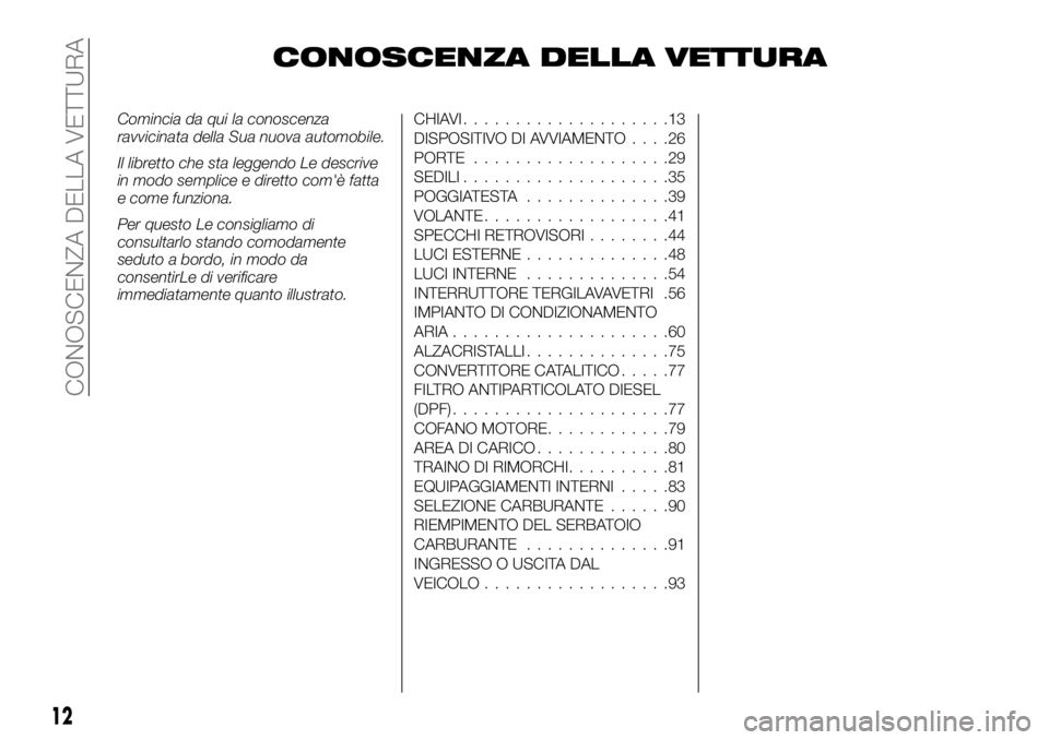 FIAT FULLBACK 2017 Libretto Uso Manutenzione (in Italian) CONOSCENZA DELLA VETTURA
Comincia da qui la conoscenza
ravvicinata della Sua nuova automobile.
Il libretto che sta leggendo Le descrive
in modo semplice e diretto com'è fatta
e come funziona.
Per FIAT FULLBACK 2017 Libretto Uso Manutenzione (in Italian) CONOSCENZA DELLA VETTURA
Comincia da qui la conoscenza
ravvicinata della Sua nuova automobile.
Il libretto che sta leggendo Le descrive
in modo semplice e diretto com'è fatta
e come funziona.
Per