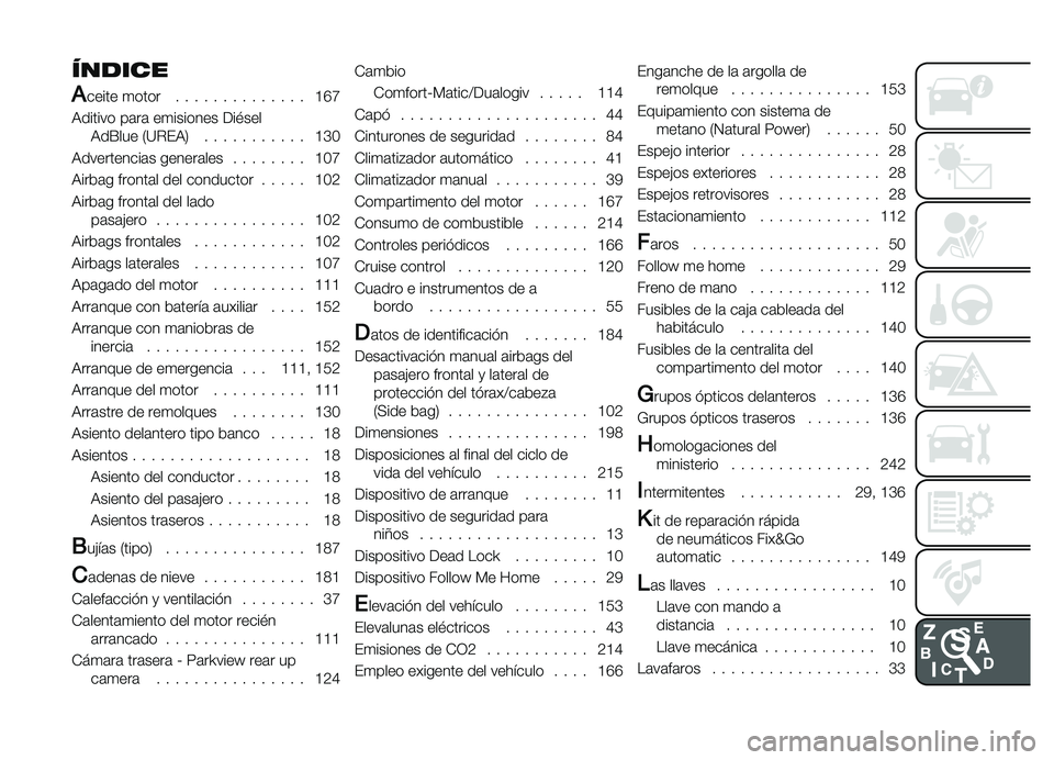 FIAT DOBLO COMBI 2019  Manual de Empleo y Cuidado (in Spanish) ������
�������
���� �������������� �C�I�J
�,������ ��	��	 ��
������� ���$��� �,��F����2�?�%��,�5 ����������� �C�E�:
�,��������