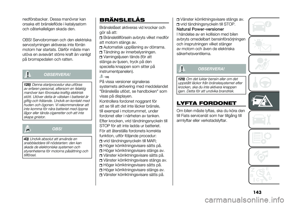 FIAT DOBLO COMBI 2020  Drift- och underhållshandbok (in Swedish) �������������
���� ����� �������� ���
������ ��	�	 ������������ � ���	��� ���	���
��
� ���	������������ ����� ����
