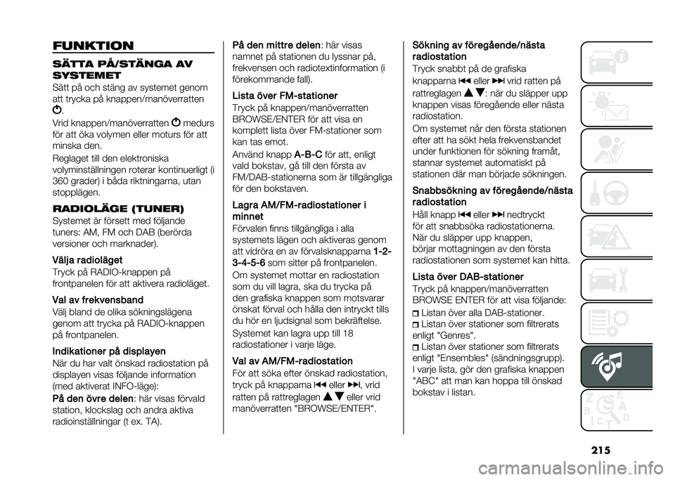 FIAT DOBLO COMBI 2021  Drift- och underhållshandbok (in Swedish) �����������
�
�	���
 ���/�
��	���
 �
�
�
��
�����
�#��	�	 �� ��
� ��	��� �� �� ��	����	 �����
��	�	 �	�� �
�� �� ��������8����������