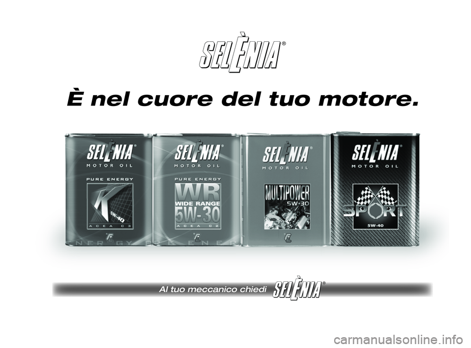 FIAT STRADA 2012  Libretto Uso Manutenzione (in Italian) ®
Al tuo meccanico chiedi
®
Pagine_ITA.indd 118-05-2005 11:53:40
È nel cuore del tuo motore.
155-184 STRADA LUM I 1ed  19-01-2012  10:00  Pagina 174 