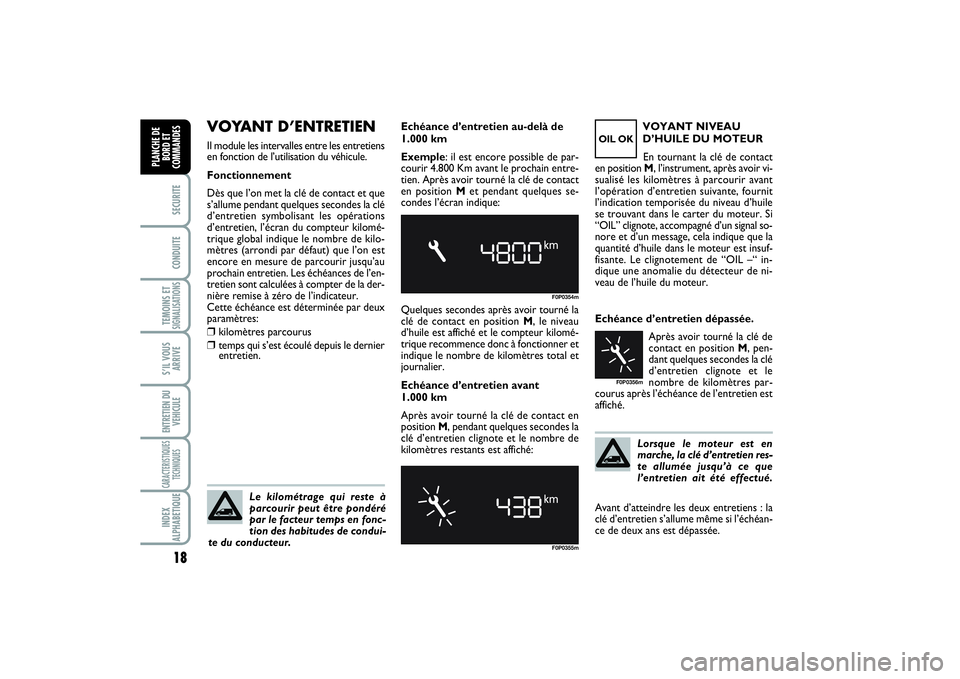 FIAT SCUDO 2015 Notice dentretien (in French) Lorsque le moteur est en
marche, la clé d’entretien res-
te allumée jusqu’à ce que
l’entretien ait été effectué. Echéance d’entretien dépassée.
Après avoir tourné la clé de
contac FIAT SCUDO 2015 Notice dentretien (in French) Lorsque le moteur est en
marche, la clé d’entretien res-
te allumée jusqu’à ce que
l’entretien ait été effectué. Echéance d’entretien dépassée.
Après avoir tourné la clé de
contac