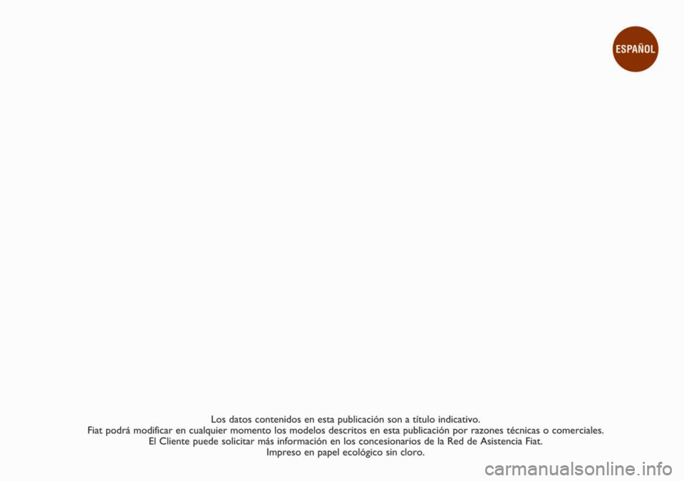 FIAT FIORINO 2007  Manual de Empleo y Cuidado (in Spanish) 