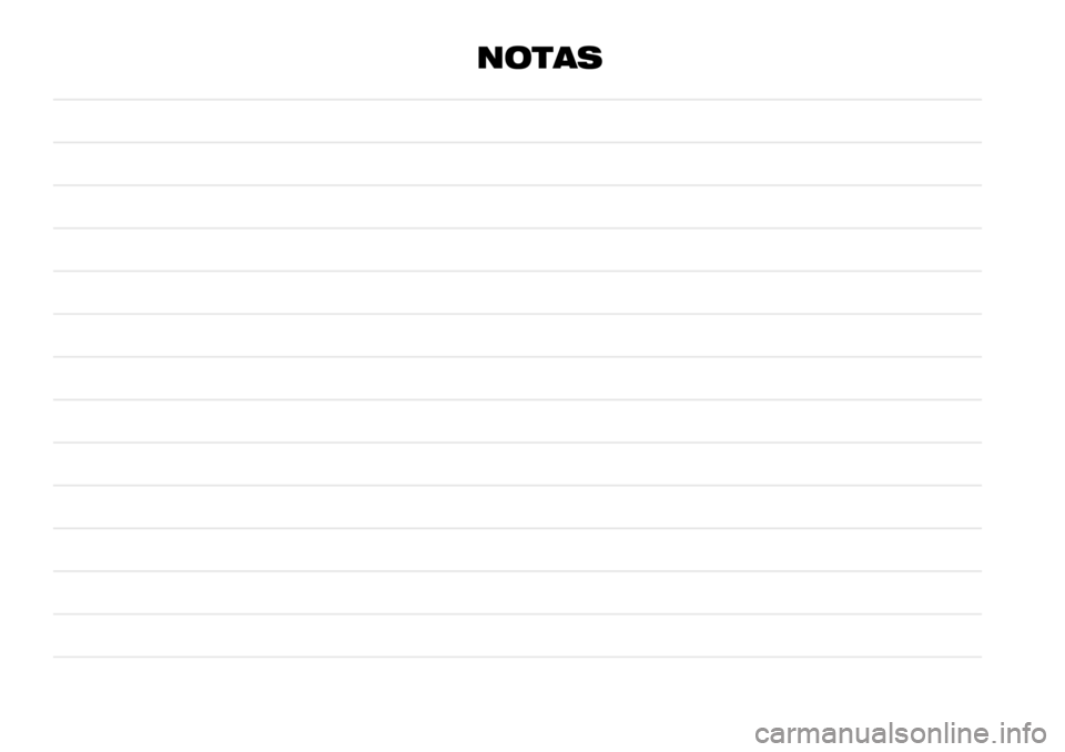 FIAT 124 SPIDER 2020  Manual de Empleo y Cuidado (in Spanish) NOTAS 