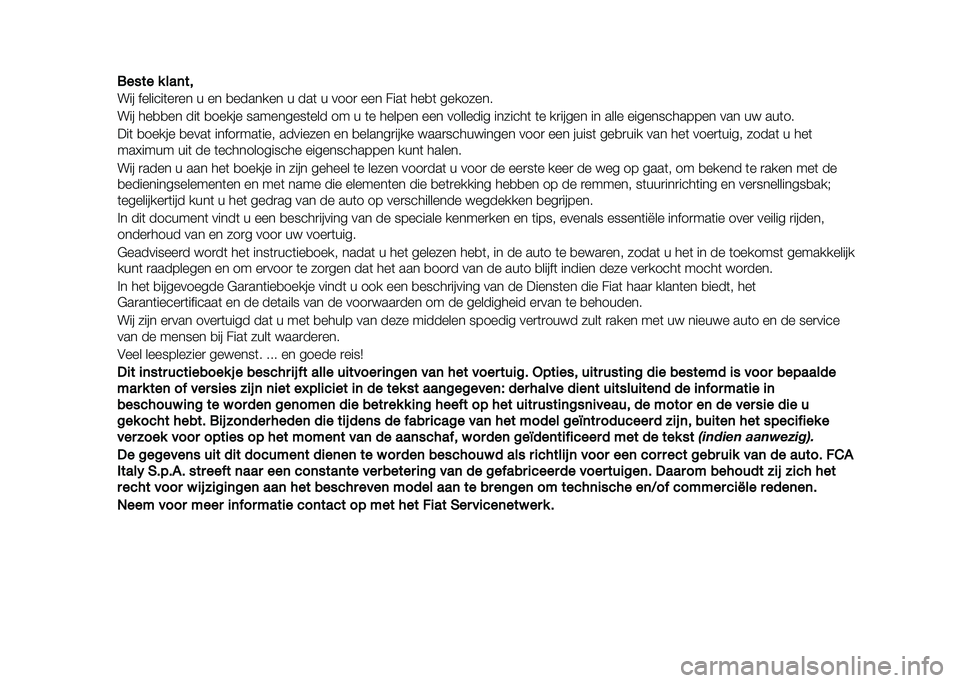 FIAT TIPO 5DOORS STATION WAGON 2021  Instructieboek (in Dutch) 