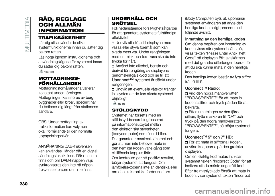 FIAT TIPO 5DOORS STATION WAGON 2021  Drift- och underhållshandbok (in Swedish) ���4�<�&�"��#�9�"�3
��� �
���I �
������
�	�� �����
�
����	�
�����	�
��
������
���
���
�<�� ��� ��	�	 ������� �� �����
����	����
���	