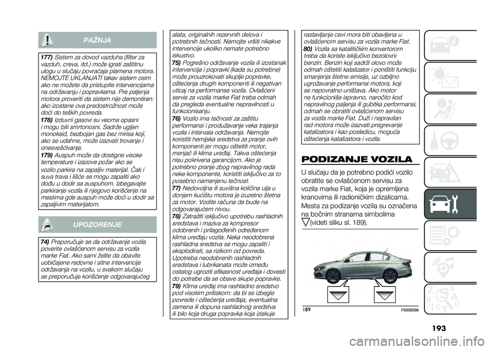 FIAT TIPO 4DOORS 2021  Knjižica za upotrebu i održavanje (in Serbian) ���������
�� � ��&����� �
� ��	��	� ���
���� �*�!��
��� �
�
���
����  ������  �����, ��	�"� ������ �
������� ��
�	�� � ��
����� �