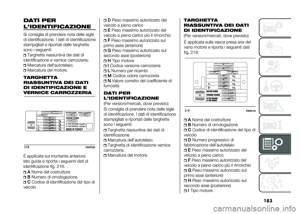 FIAT DOBLO PANORAMA 2021  Libretto Uso Manutenzione (in Italian) ������� ���
��-����
���������	�
�
�"� ���������	 �� �������� ���
�	 ����� �����
�� �����
�����	������ �: ��	�
� �� �����
�