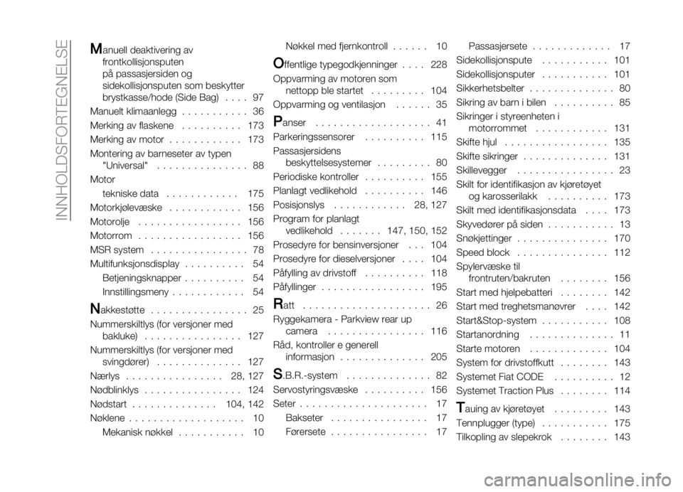 FIAT DOBLO PANORAMA 2021  Drift- og vedlikeholdshåndbok (in Norwegian) ��#���:�+�=��"��+�*�6�$���$�=�"�$ �/
������ �
�����������
 ��
���	����	������	�������
�� ������������
�� �	�

���
���	������	�����