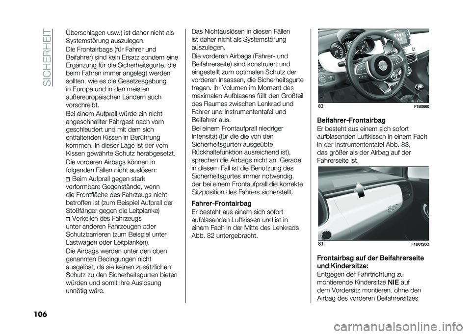 FIAT 500X 2021  Betriebsanleitung (in German) ���
�F�2�&�8�2�&�
�$
���	 �H��	��
������	� ��
���: ��
� ����	� ����� ���
��A�
��	��
��!���� ���
����	��	��
�0��	 ������������
 �7��� ����