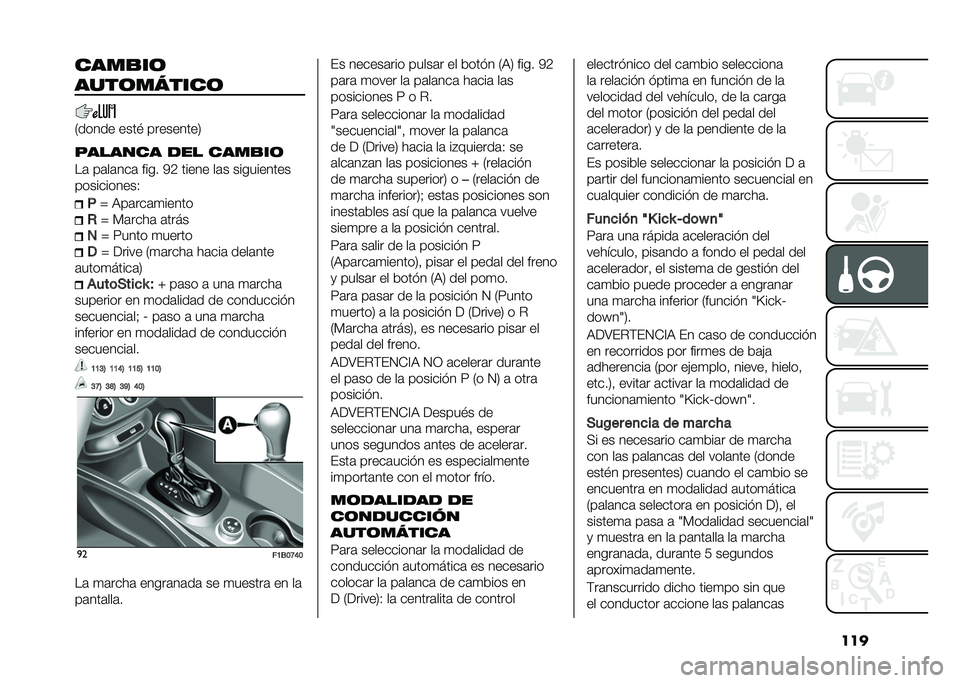 FIAT 500X 2021  Manual de Empleo y Cuidado (in Spanish) �������
��	
����	��)����	
�0����� ����# ���������3
������� ��� ����
��	
��	 ��	��	���	 ���� �4�5 ����� ��	� ����������
������