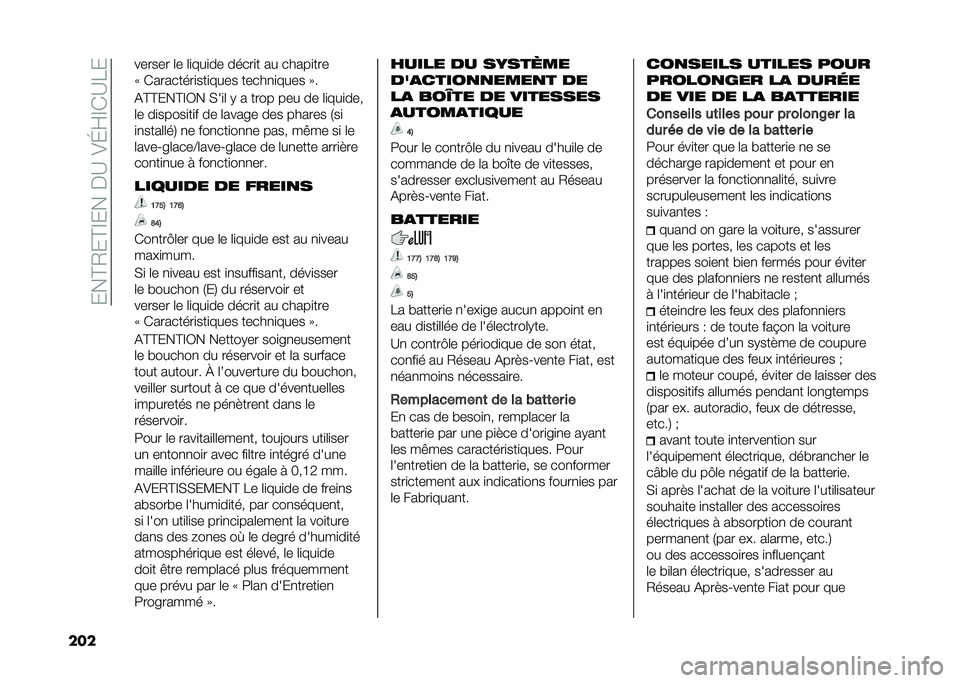 FIAT 500X 2020  Notice dentretien (in French) ����C�2��C�D�����A��)�K�H�D�*�A�8�
��� ������ �	� �	�
���
�� �����
� �� �����
���
�: �*��������
���
���� �����
�
���� �;�
�(�C�C���C�D�3�