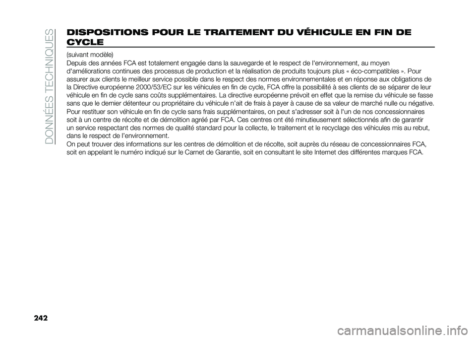 FIAT 500X 2020  Notice dentretien (in French) ���3���K��,��C��*�H��D�G�A��,
��������������
� ���� �� ���
������
� �� ��	������ ��
 ���
 ��
�����
�1���
���
� ����"�	��4
�����
� 