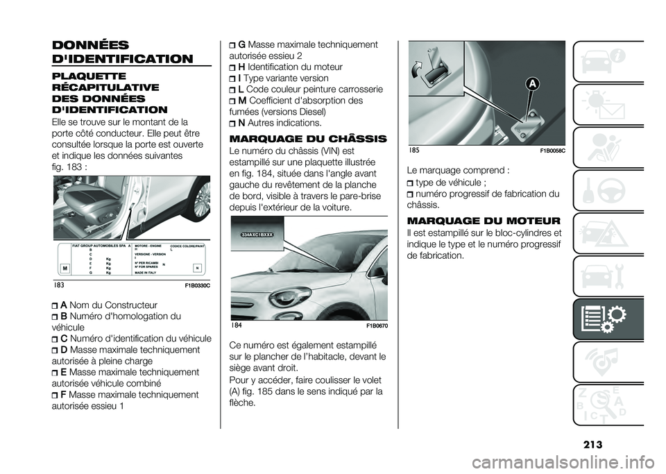 FIAT 500X 2021  Notice dentretien (in French) ������
�
�	��
������
������
����
���
������
��	��
������
����
��� ���
�
�	��
������
������
����
��	�	� �� ������ ��� �	� ��