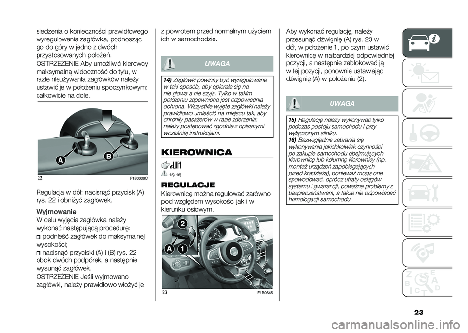 FIAT 500X 2021  Instrukcja obsługi (in Polish) �����	���	��� � �
����	������� �������#���	��
����	��������� ����#���
�� ���������
�� �� ���� � ��	��� � �����$
������