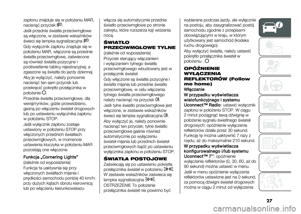 FIAT 500X 2021  Instrukcja obsługi (in Polish) ��
����#��� ��������	 ��� � ���#���	��� �C�A�D�
��������  ��������
�
�0�	��� ����	����	 ������#� ����	����
��#���	
�� ��#�����