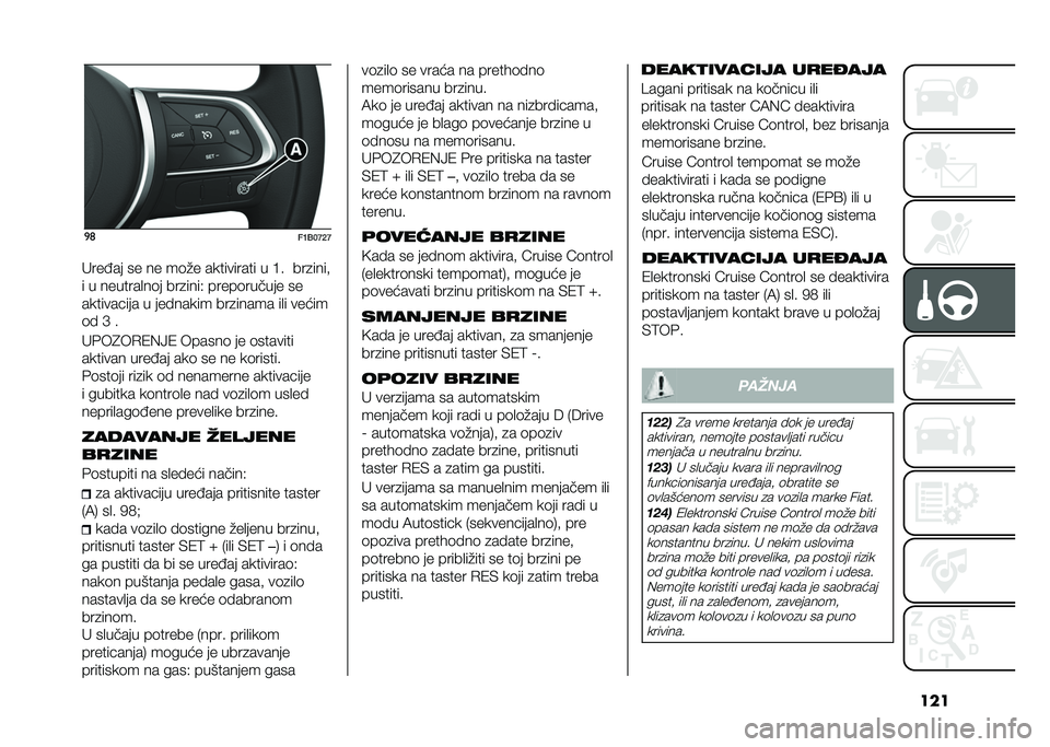 FIAT 500X 2021  Knjižica za upotrebu i održavanje (in Serbian) ����
�	
��D�3��E�B�E
����;�� �� �� ��	�"� ���������� � �C� ���
���� 
� � �������
��	� ���
����, �����	������ ��
���������� � ��