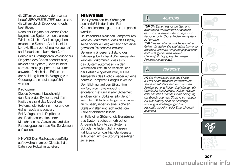 FIAT 500L 2020  Betriebsanleitung (in German) ���
���	 �8����	�� �	���#���	��	�� ��	� ��	����	�
�=���(� �>��7�5���)�B�)�-��)�7�? ���	��	� ���
���	 �8����	�� ����� �/���� ��	�
 �=���(��
��