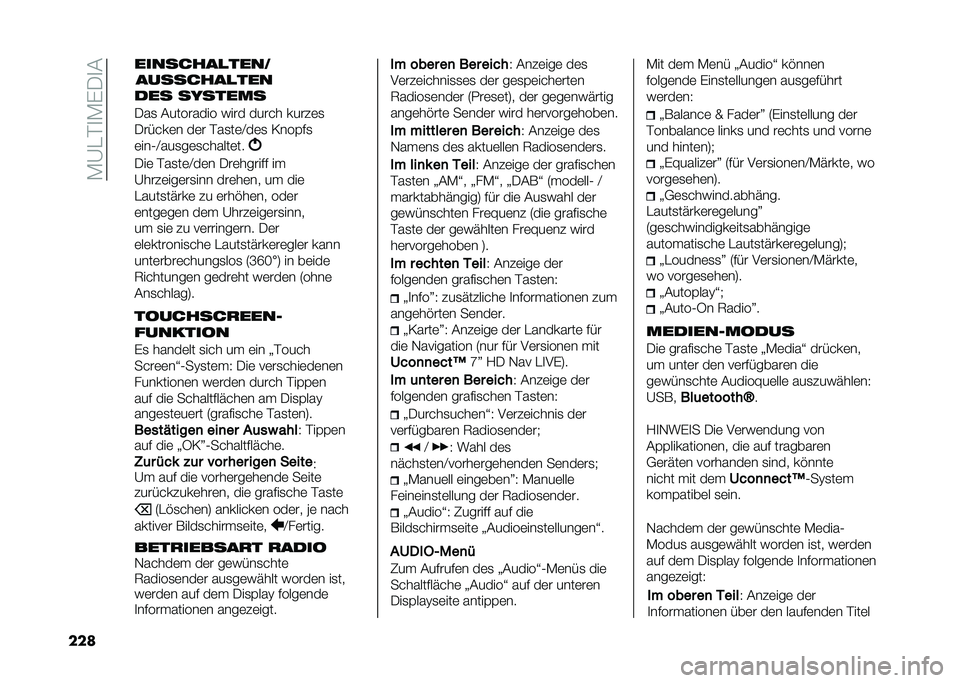 FIAT 500L 2020  Betriebsanleitung (in German) ��*�A���
�*�)�/�
�&
��� ��������
����,
��������
���
��� �������
�/��
 �&�������� ���� ����� ����#�	�
�/�����	� ��	� ���
��	�B��	�
 