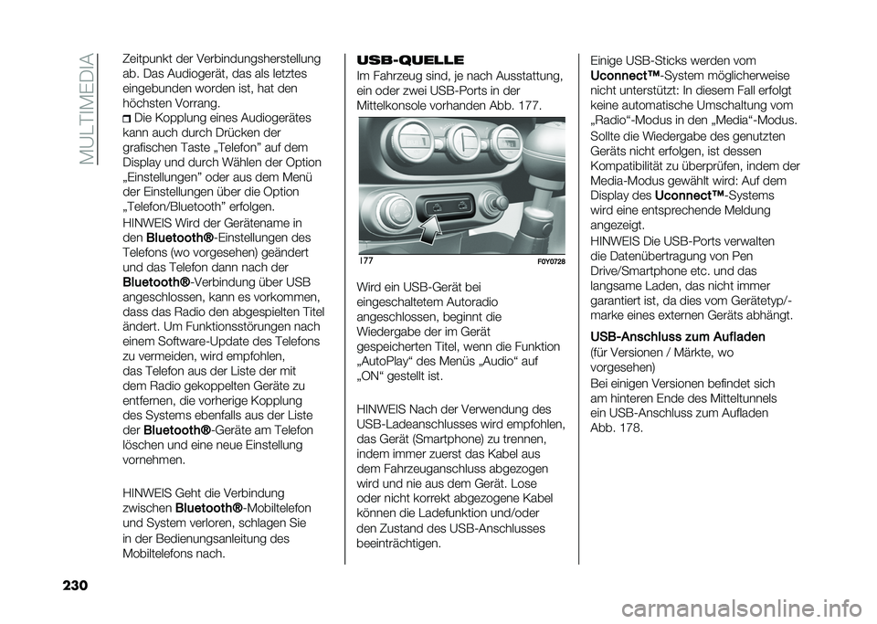 FIAT 500L 2020  Betriebsanleitung (in German) ��*�A���
�*�)�/�
�&
��� �8�	���(���� ��	� �.�	���������
��	��
��	�����
��� �/��
 �&������	��"�� ���
 ���
 ��	��#��	�
�	����	�����	� �����	