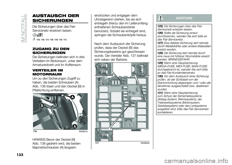 FIAT 500L 2021  Betriebsanleitung (in German) ��
�*��-�5���&��
��� ��������� ���
���������	��
�/��	 �����	�����	� ���	� ���
 �����2
��	�����	��	��# �	��
�	��#�	� ���
�
�	��
�C�@��6 