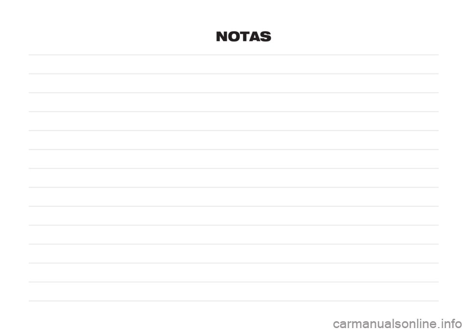 FIAT 500L 2018  Manual de Empleo y Cuidado (in Spanish) NOTAS 