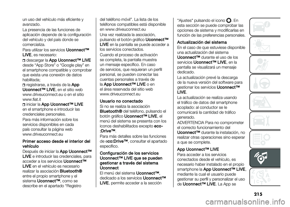 FIAT 500L 2020  Manual de Empleo y Cuidado (in Spanish) ����� ��� ��� �������� �
�� ��������� �
�	��	��#�	���
��	 ���������	 �� ��	� ��������� ��
�	�����	��� � ������� �� ��	 ��